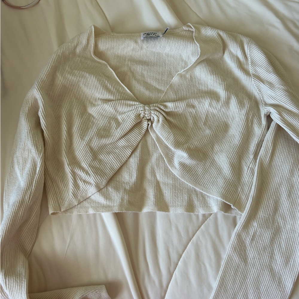 Princess Polly Cream Crop Top